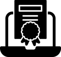 Online Certificate Vector Icon