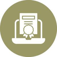 Online Certificate Vector Icon
