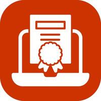Online Certificate Vector Icon