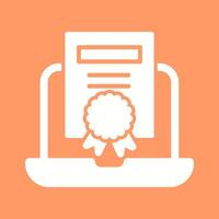 Online Certificate Vector Icon