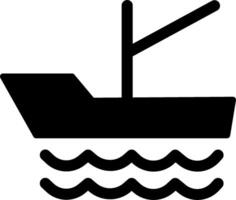 icono de vector de barco