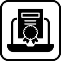 Online Certificate Vector Icon