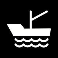 icono de vector de barco