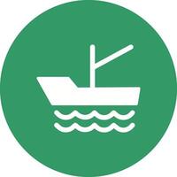 icono de vector de barco