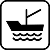 icono de vector de barco