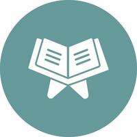 Reading Holy Book Vector Icon