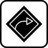 Right Turn Vector Icon