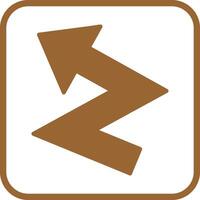 ZigZag Arrow Vector Icon