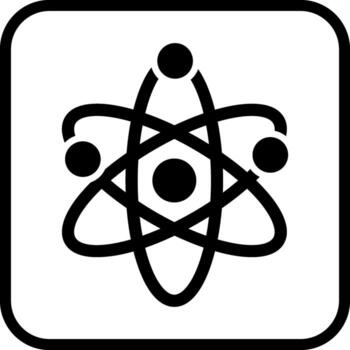 icono de vector de átomo