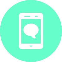 Single Message Bubble Vector Icon