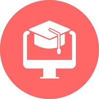 icono de vector de educación en línea