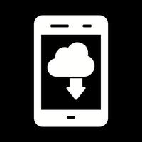 Cloud with Downward Arrow Vector Icon