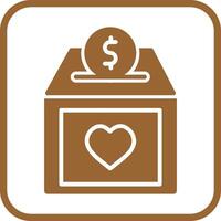 Charity Box Vector Icon