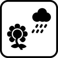 Flower with rain Vector Icon