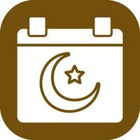 icono de vector de calendario islámico