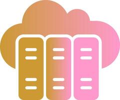 Cloud Library Vector Icon