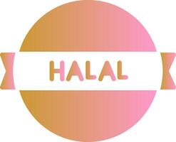 Halal Sticker Vector Icon