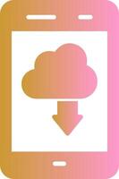 Cloud with Downward Arrow Vector Icon