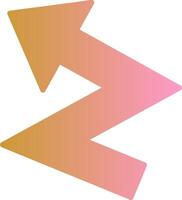 ZigZag Arrow Vector Icon