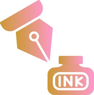 Ink and Pen Vector Icon