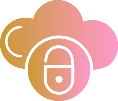 Secure Cloud Vector Icon