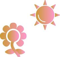 Flower in sunlight Vector Icon