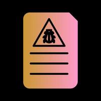 Bug Document Vector Icon