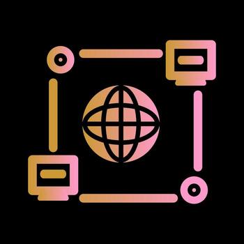 computadora conexión vector icono