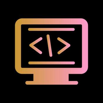 icono de vector de codificación
