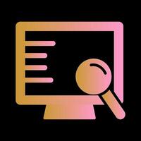 Computer Search Vector Icon