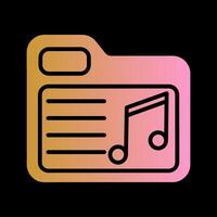 Music Folder Vector Icon