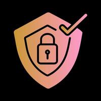 icono de vector de protección verificada