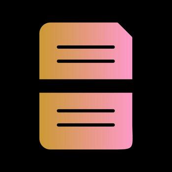 Split Document Vector Icon