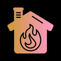 Housefire Vector Icon