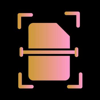 exploración documento vector icono