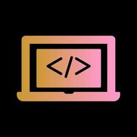 Coding Computer Vector Icon