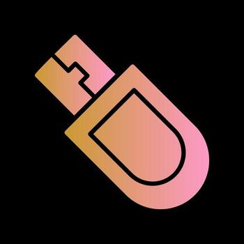 Bitcoin USB Device Vector Icon