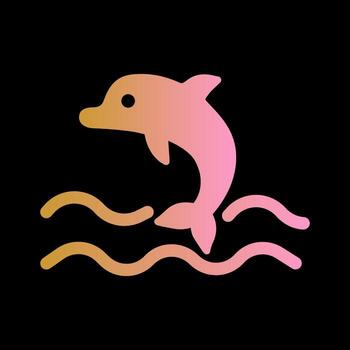 icono de vector de delfín