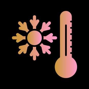 icono de vector frío