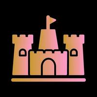 icono de vector de castillo de arena