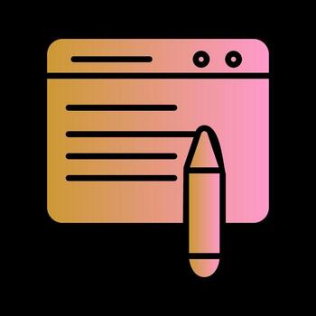 página web editar vector icono