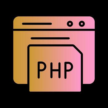 icono de vector de php