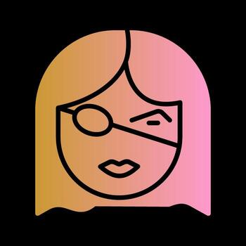 icono de vector de parche en el ojo