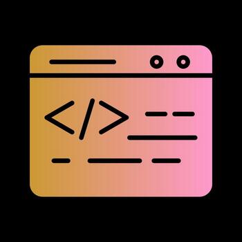 Web Coding Vector Icon