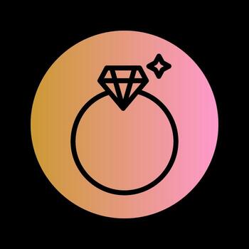 icono de vector de anillo