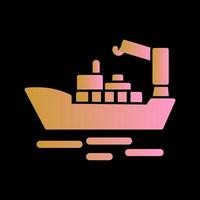 Cargo Ship II Vector Icon