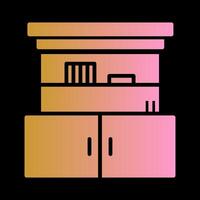 Cupboard with Shelves Vector Icon