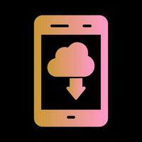 Cloud with Downward Arrow Vector Icon