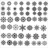 AI generated Crystal Snowflakes Elements illustrations Set vector