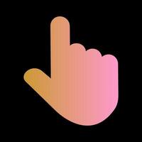 Raised Finger Vector Icon